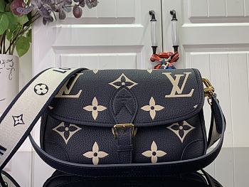 Louis Vuitton Diane Baguette Handbag M47161 Dark Blue Size 24 x 15 x 9 cm