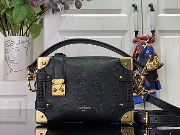 Louis Vuitton Side Trunk PM Handbag M23817 Black Size 18 x 12.5 x 8 cm