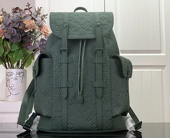 Louis Vuitton Christopher Medium Backpack M24428 Dark Green Size 38 x 44 x 12.5 cm