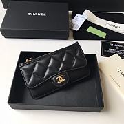 Chanel Lambskin Card Holder Black Size 13 × 7.5 × 1 cm - 1