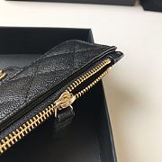 Chanel Grained Leather Card Holder Black Size 13 × 7.5 × 1 cm - 5