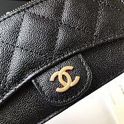 Chanel Grained Leather Card Holder Black Size 13 × 7.5 × 1 cm - 3