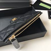Chanel Grained Leather Card Holder Black Size 13 × 7.5 × 1 cm - 2