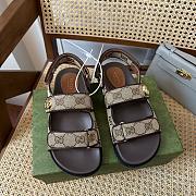 Gucci Double G Buckle Sandals Brown - 1