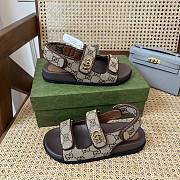 Gucci Double G Buckle Sandals Brown - 6