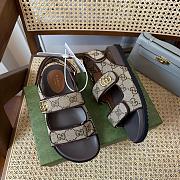 Gucci Double G Buckle Sandals Brown - 3