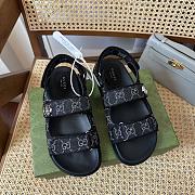 Gucci Double G Buckle Sandals Black - 1