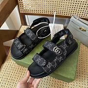 Gucci Double G Buckle Sandals Black - 4
