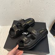 Chanel Velcro Sandals Black  - 3
