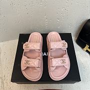 Chanel Velcro Sandals Pink 01 - 1