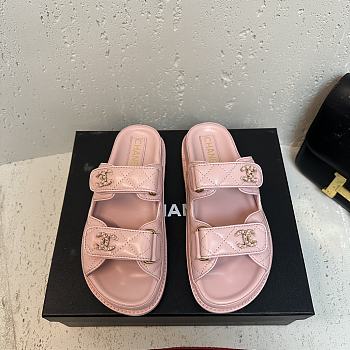 Chanel Velcro Sandals Pink 01