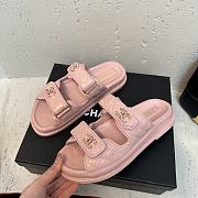 Chanel Velcro Sandals Pink 01 - 5