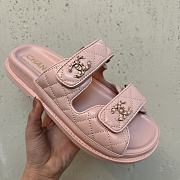 Chanel Velcro Sandals Pink 01 - 3