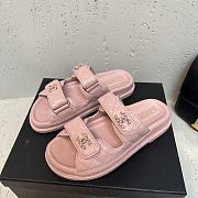 Chanel Velcro Sandals Pink 01 - 2