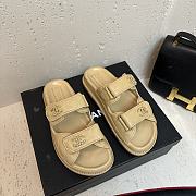 Chanel Velcro Sandals Beige - 1