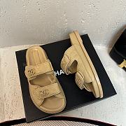 Chanel Velcro Sandals Beige - 6