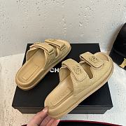 Chanel Velcro Sandals Beige - 3