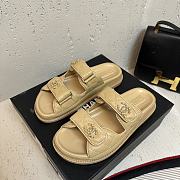 Chanel Velcro Sandals Beige - 2