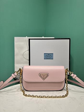 Prada Saffiano Leather Mini-Bag Pink Size 20.5 x 10.5 x 4 cm
