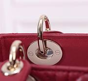 Dior Small Lady Dior My ABCDior Bag Red 01 Size 20 x 16.5 x 8 cm - 6