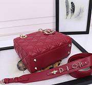 Dior Small Lady Dior My ABCDior Bag Red 01 Size 20 x 16.5 x 8 cm - 5