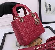 Dior Small Lady Dior My ABCDior Bag Red 01 Size 20 x 16.5 x 8 cm - 2