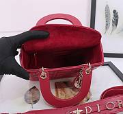 Dior Small Lady Dior My ABCDior Bag Red 01 Size 20 x 16.5 x 8 cm - 4