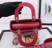 Dior Small Lady Dior My ABCDior Bag Red 01 Size 20 x 16.5 x 8 cm - 3