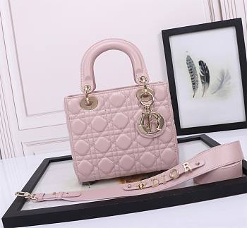 Dior Small Lady Dior My ABCDior Bag Pink Size 20 x 16.5 x 8 cm