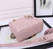 Dior Small Lady Dior My ABCDior Bag Pink Size 20 x 16.5 x 8 cm - 3