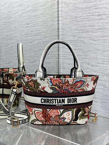 Dior Hat Basket Bag Natural Multicolor Size 27 x 20 x 8 cm
