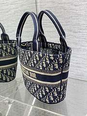 Dior Hat Basket Bag White and Blue Size 27 x 20 x 8 cm - 5
