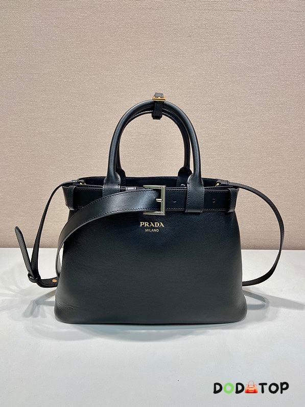 Prada Buckle Medium Leather Bag Black Size 32 x 23 x 11 cm - 1