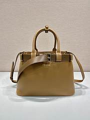 Prada Buckle Medium Leather Bag Brown Size 32 x 23 x 11 cm - 1