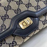 Gucci Luce Blue Shoulder Bag Size 12.5 x 27.5 x 6.5 cm - 2
