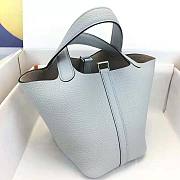 Hermes Picotin Lock in Cowhide Leather Blue Size 22 cm - 5