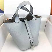 Hermes Picotin Lock in Cowhide Leather Blue Size 22 cm - 4