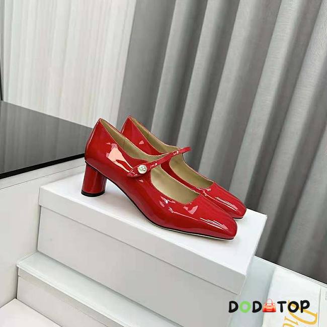 Dior Jolie Dior Pump Amaryllis Red Patent Calfskin 5 cm - 1