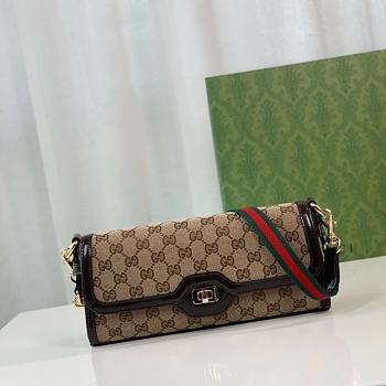 Gucci Luce Brown Shoulder Bag Size 12.5 x 27.5 x 6.5 cm