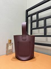 Loewe Mini Leather Pebble Bucket Bag Red Size 19 cm - 4