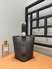 Loewe Mini Leather Pebble Bucket Bag Gray Size 19 cm - 1