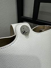 Loewe Mini Leather Pebble Bucket Bag White Size 19 cm - 2