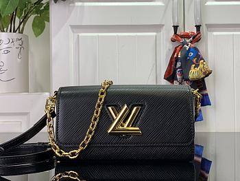 Louis Vuitton Twist West Pochette Epi Leather Black M83077 Size 19 x 10.5 x 6.5 cm