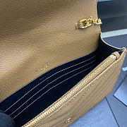 YSL Woc Small Envelope Bag Caramel Size 19 x 11.5 x 4 cm - 6