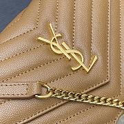 YSL Woc Small Envelope Bag Caramel Size 19 x 11.5 x 4 cm - 4