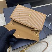 YSL Woc Small Envelope Bag Caramel Size 19 x 11.5 x 4 cm - 3