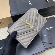 YSL Woc Small Envelope Bag Gray Size 19 x 11.5 x 4 cm - 6