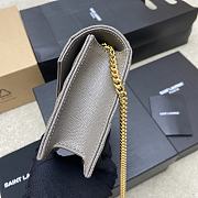 YSL Woc Small Envelope Bag Gray Size 19 x 11.5 x 4 cm - 2