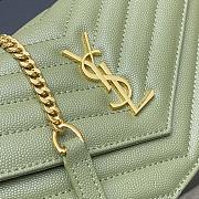 YSL Woc Small Envelope Bag Green Size 19 x 11.5 x 4 cm - 6