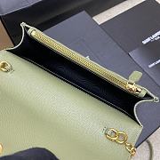 YSL Woc Small Envelope Bag Green Size 19 x 11.5 x 4 cm - 5